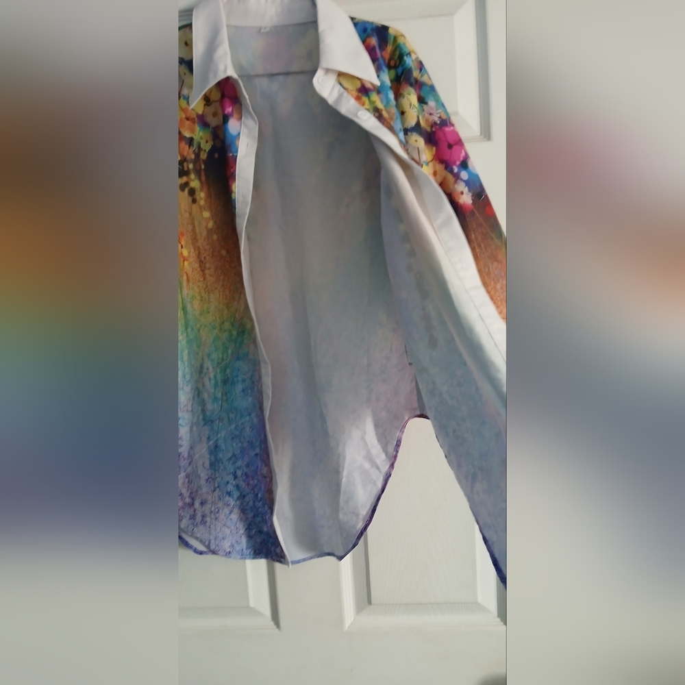 Vibrant Multicolor Women's Blouse - Picture 3 of 5
